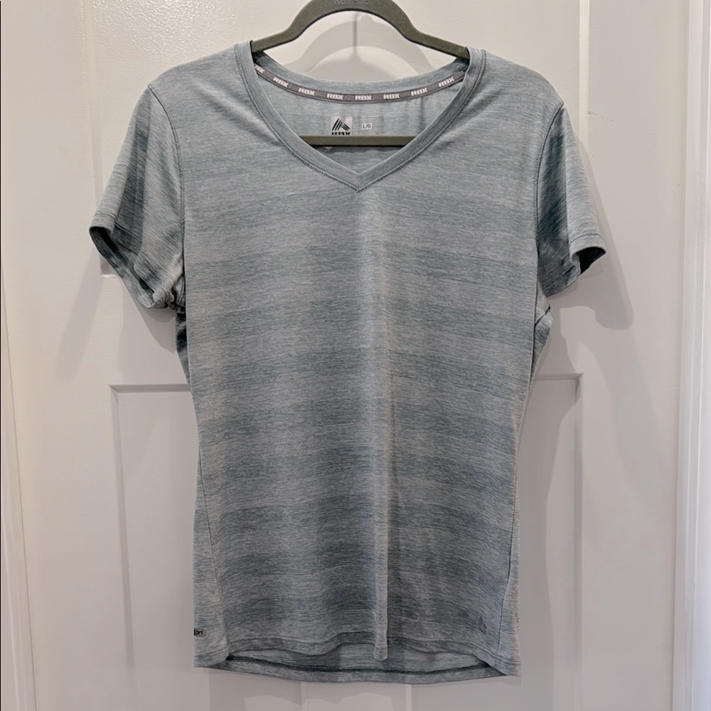 RBX Gray Fitted Short Sleeve T-Shirt Size Large
